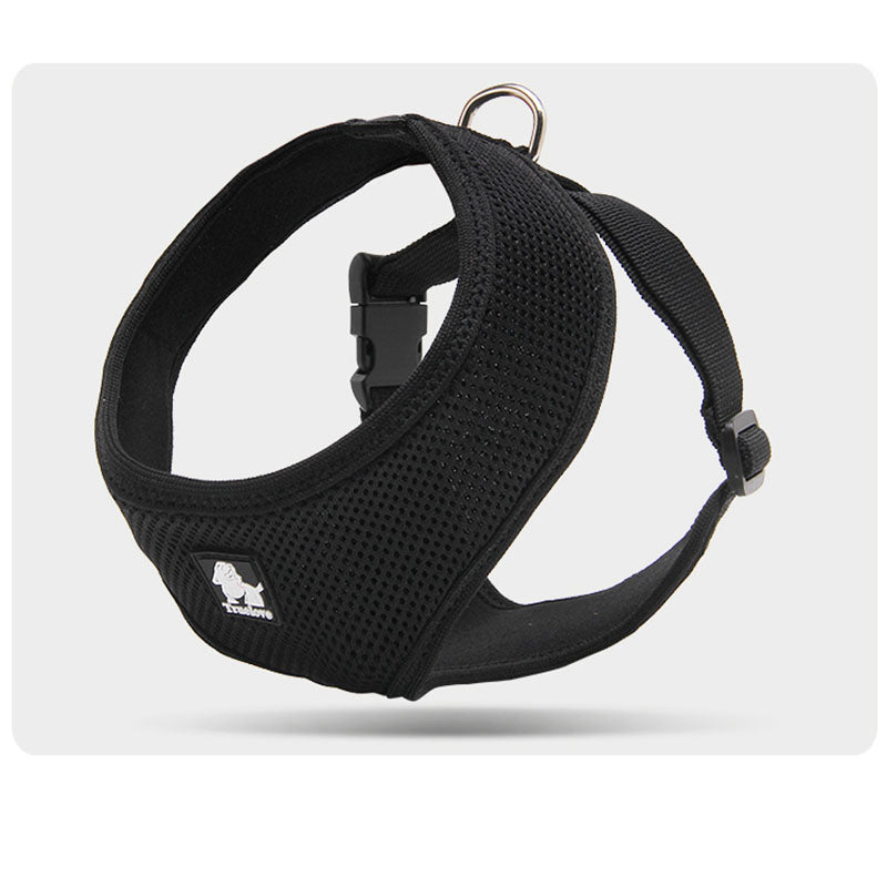 Lightweight Comfortable Dog Harness For Small Dogs black - buy tested dog accessories from happypawsco