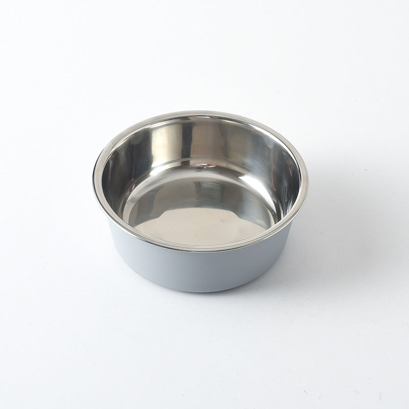 Pet Food Bowl Stainless Steel grey