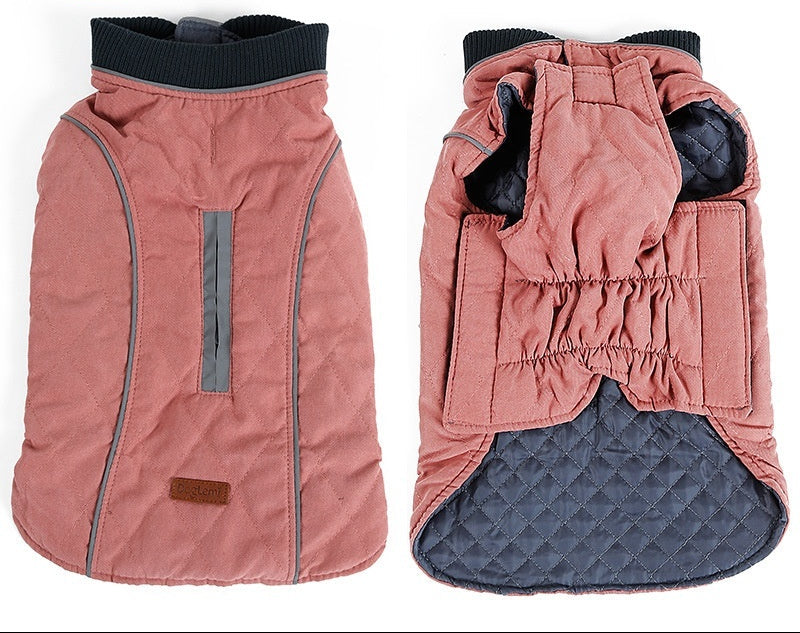 stylish warm dog winter coat pink - buy tested dog accessories from happypawsco